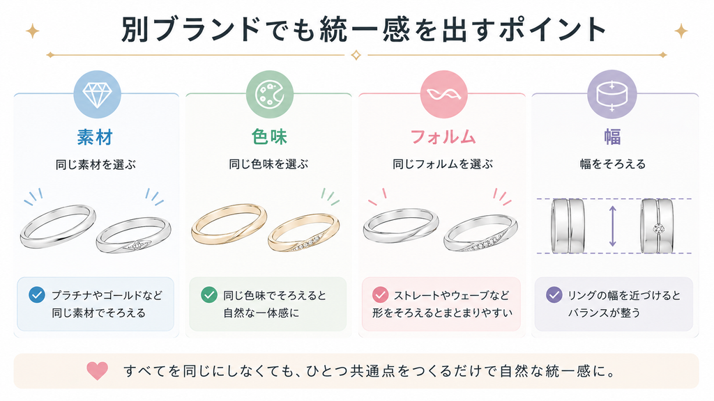 別ブランドでも統一感を出すポイント